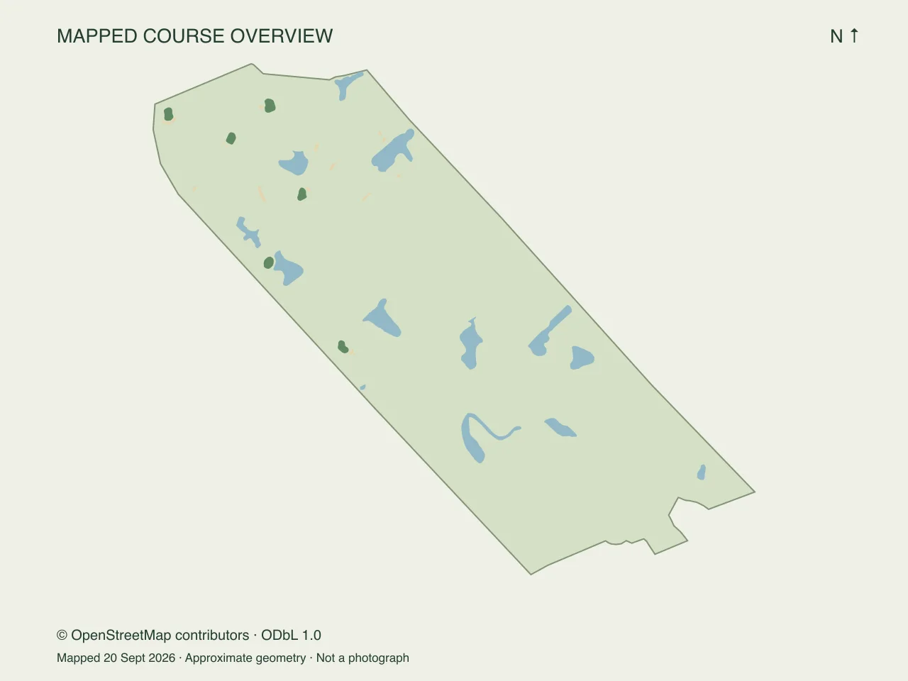 Course map of Deer Run — The Buck
