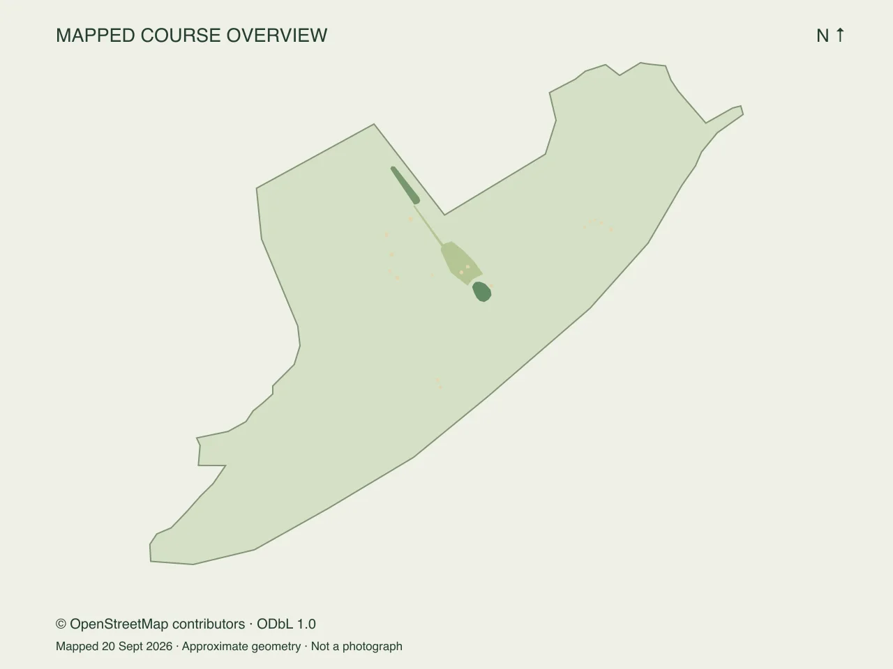 Course map of Rush Golf Club