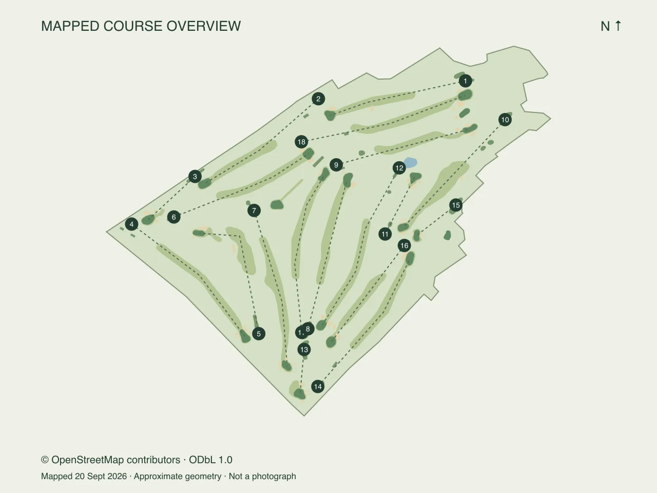 Course map of Maungakiekie Golf Club