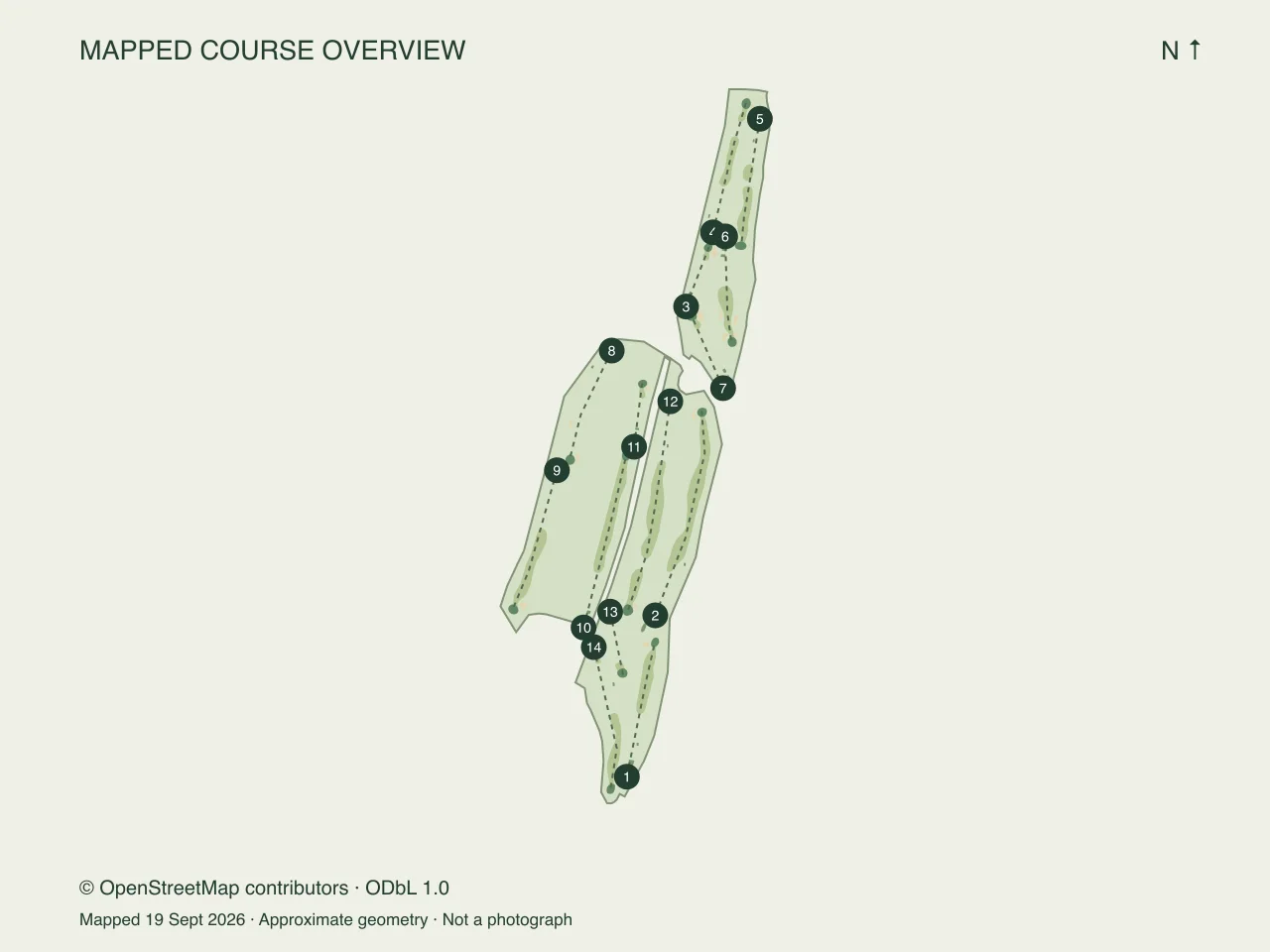 Course map of Van Cortlandt Park Golf Course
