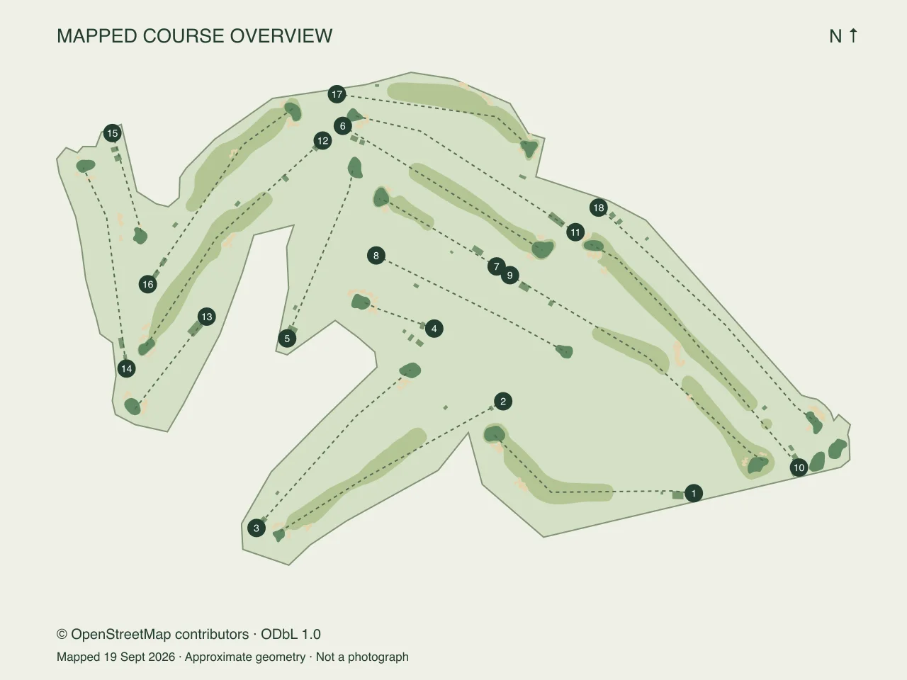 Course map of Presidio Golf Course